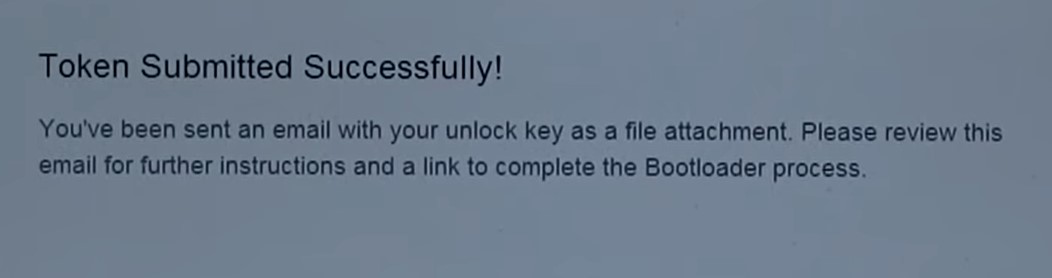 token submitted