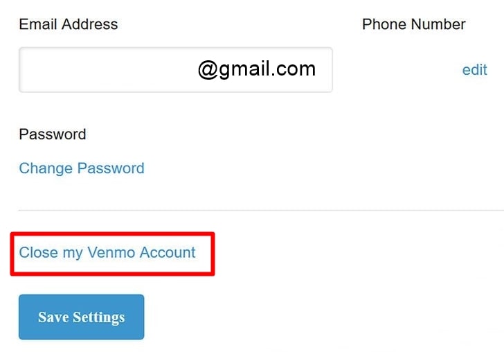close venmo account