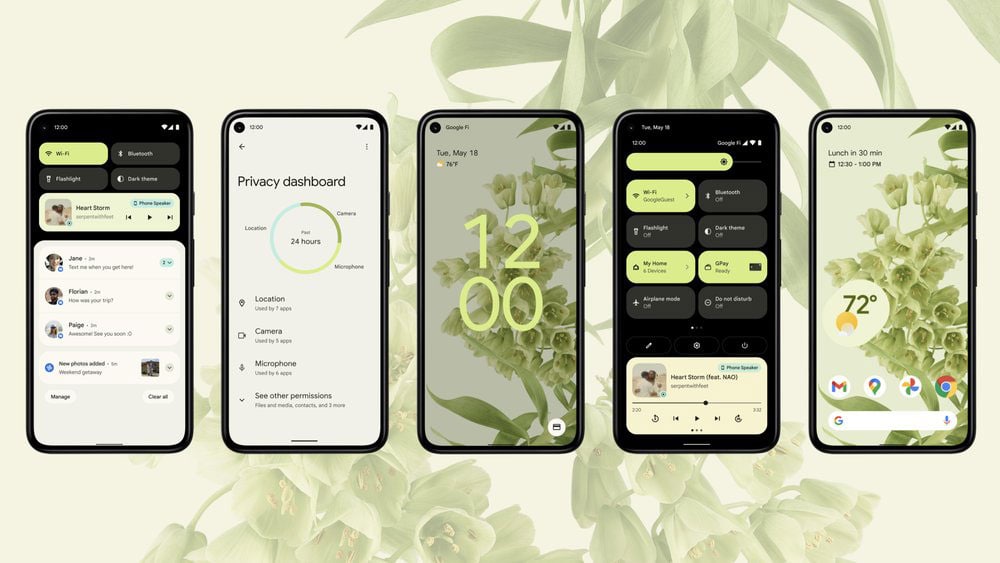 Android 12 Revamped UI Material You