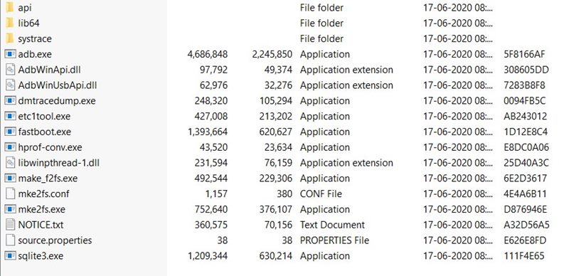 Android SDK Platform Tools content