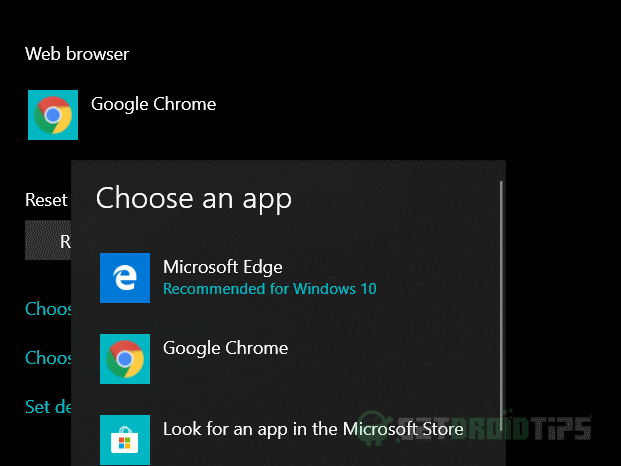 Change Cortana’s Default Search Engine