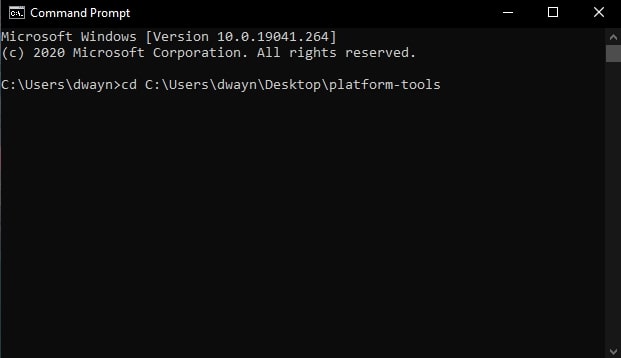 CMD command Platform Tools