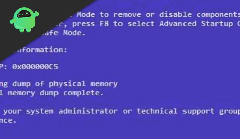 How to Fix Windows Blue Screen Stop Error 0X000000C5