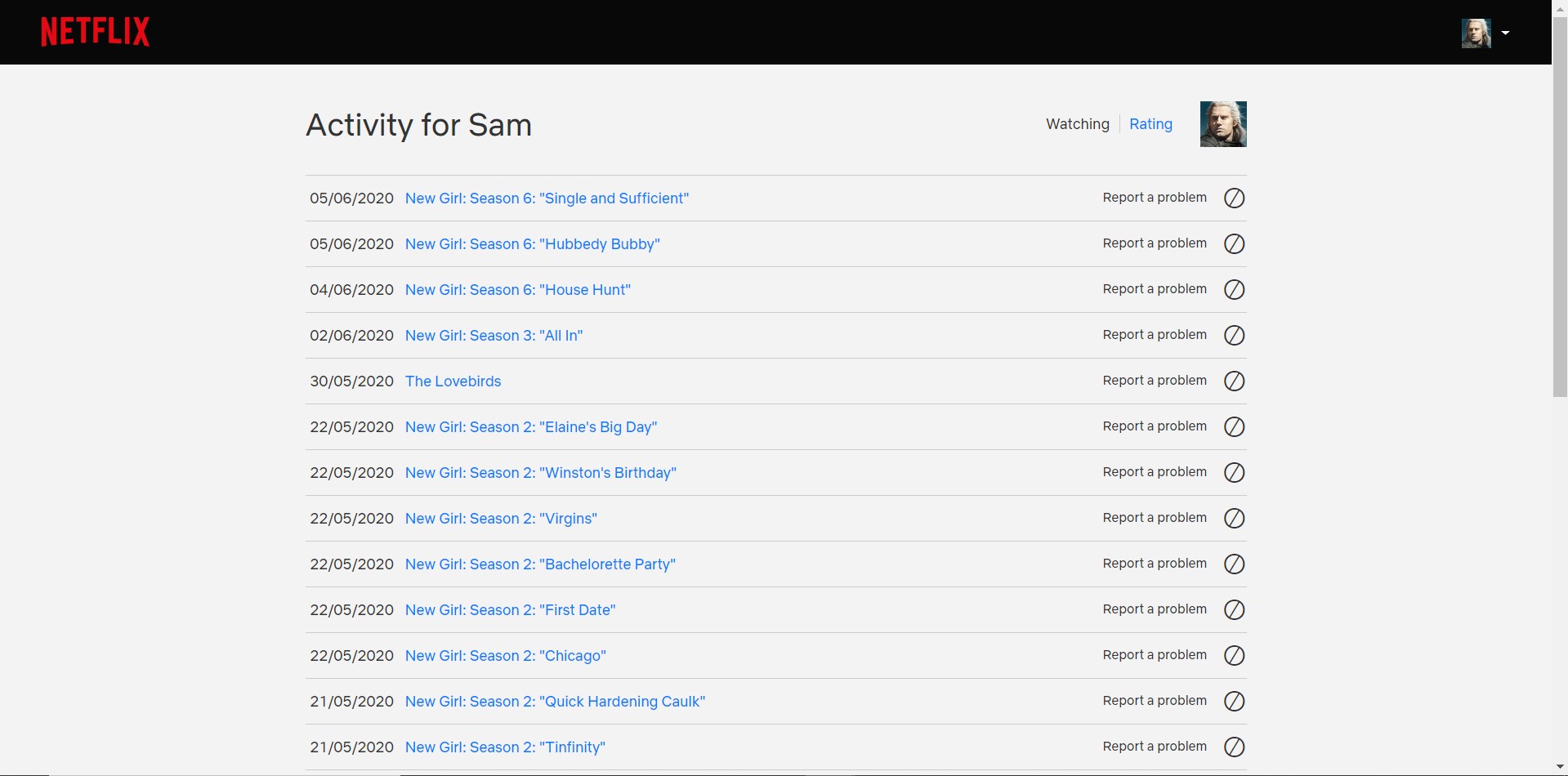 Netflix Viewing Activity