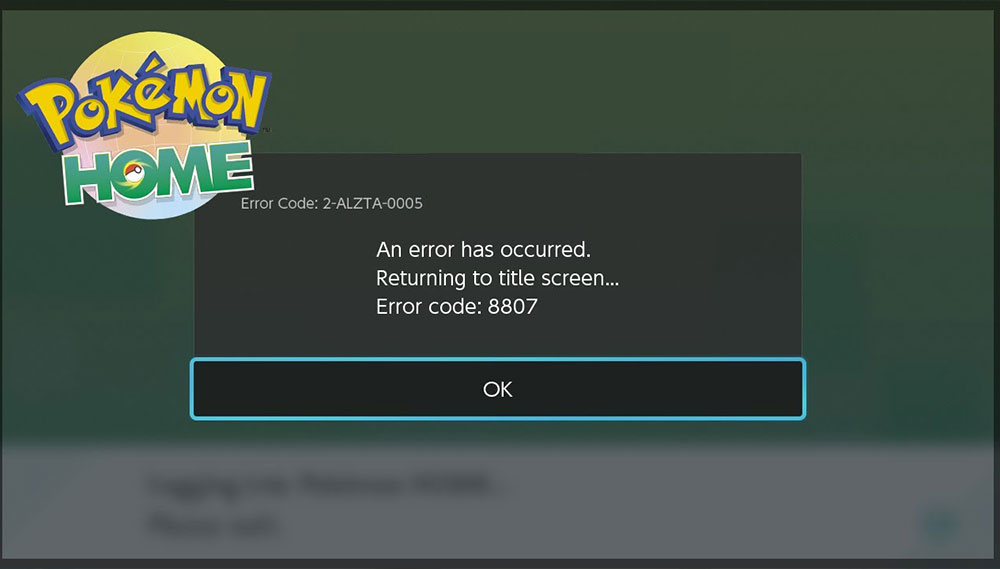 How to Fix Pokemon Home Error Code 8807