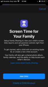 Screen Time - Apple Family Sharing