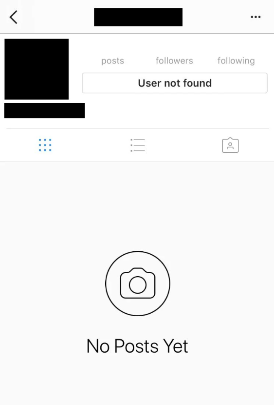 Blocked on Instagram