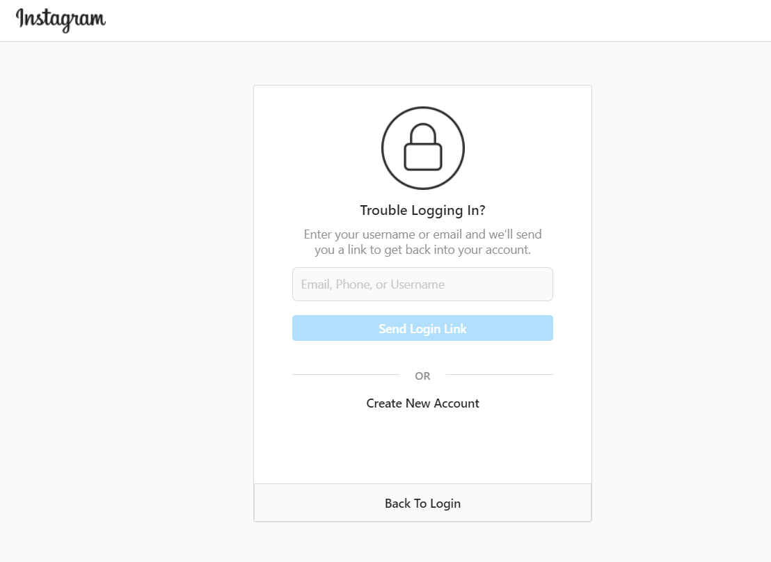 Reset Instagram Password