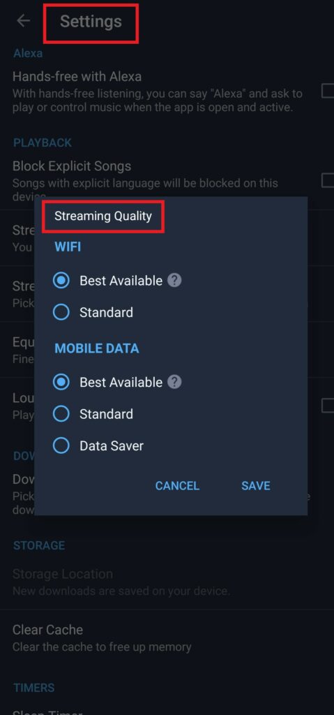 Amazon Music Streaming app