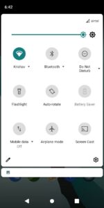 android 10 notfication panel