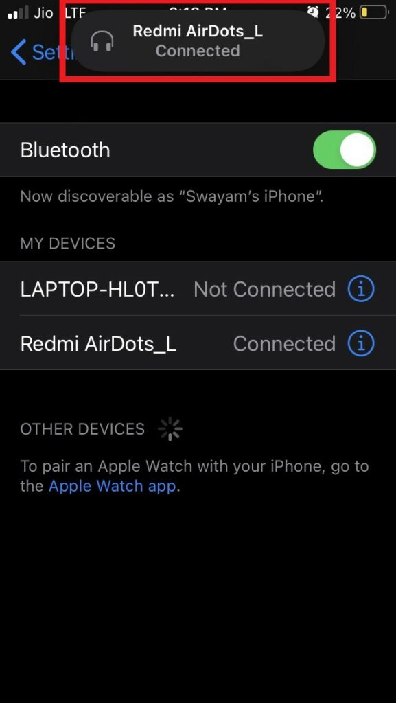 Скрытые функции iOS 14 Обновление подключения устройства Bluetooth