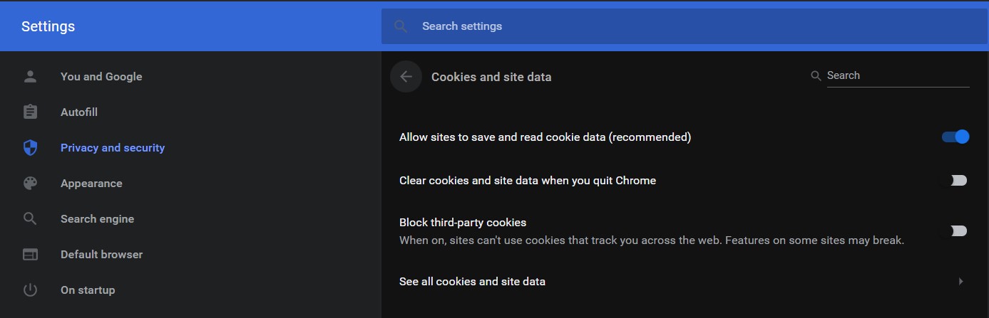 chrome cookies