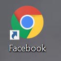 Facebook Desktop shortcut