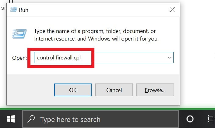 Open Windows Firewall Defender