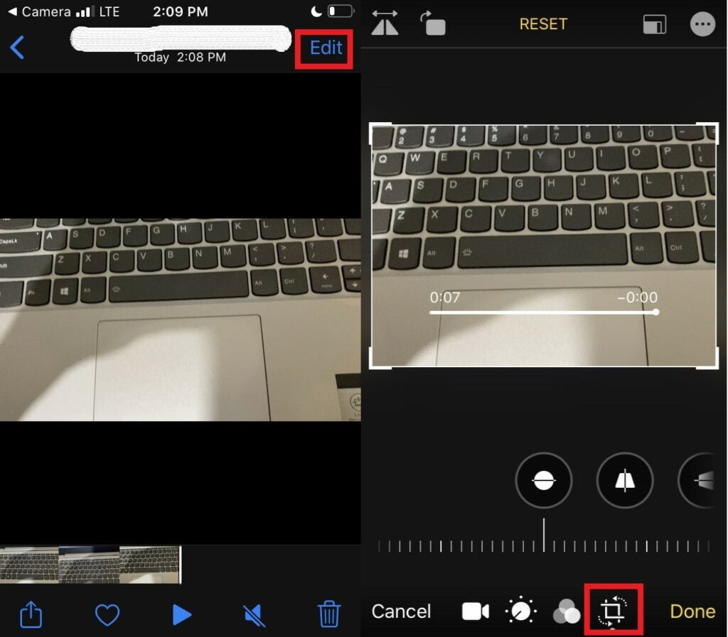 Crop A Video on iPhone