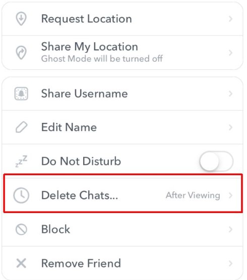 delete chats