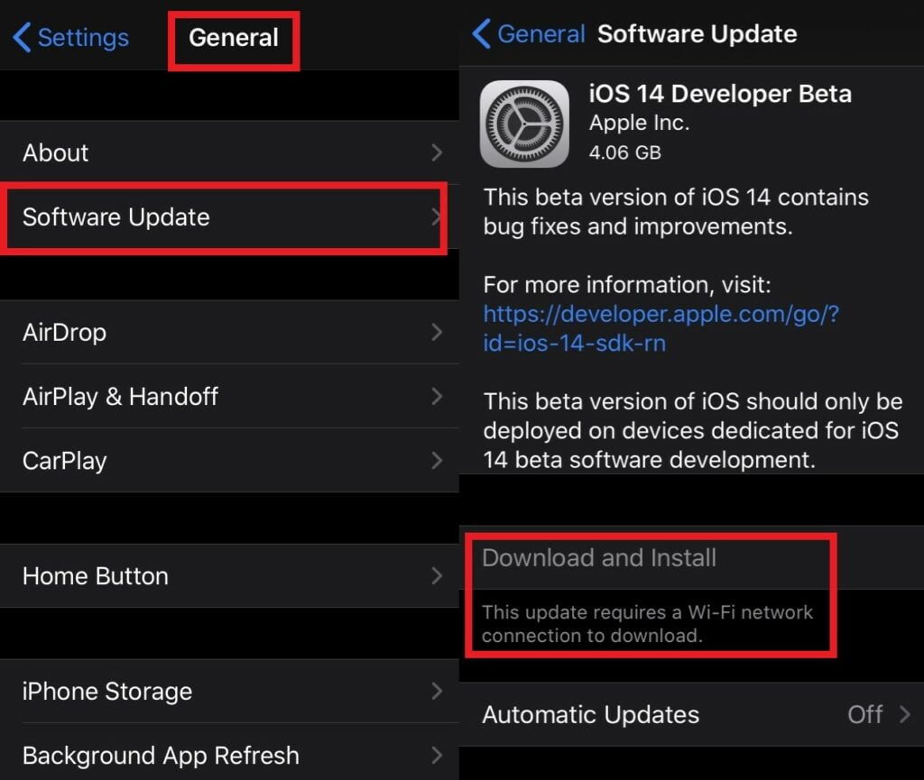 Download Install iOS 14 Beta 1