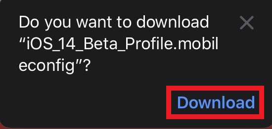 Download Install iOS 14 Beta 1 profile