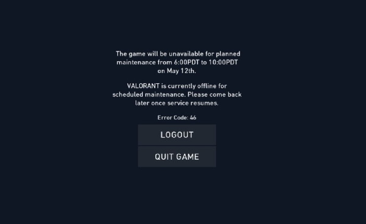 How to Fix Valorant Error Code 46