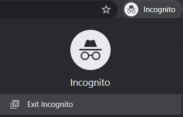 exit incognito