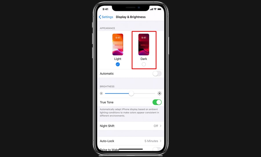 how to enable dark mode in chrome on ios