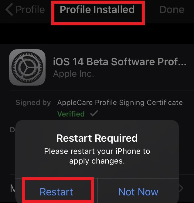 Restart iPhone