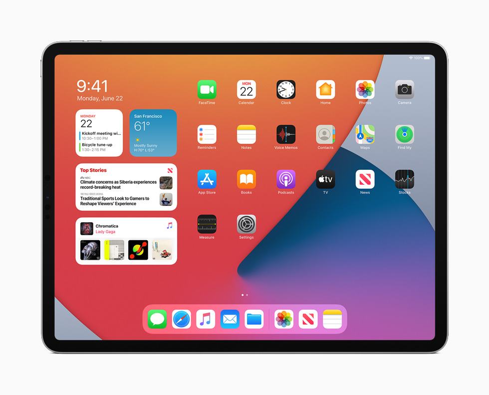 ipados 14 виджетов