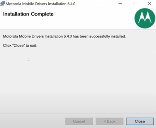 motorola usb drivers installed