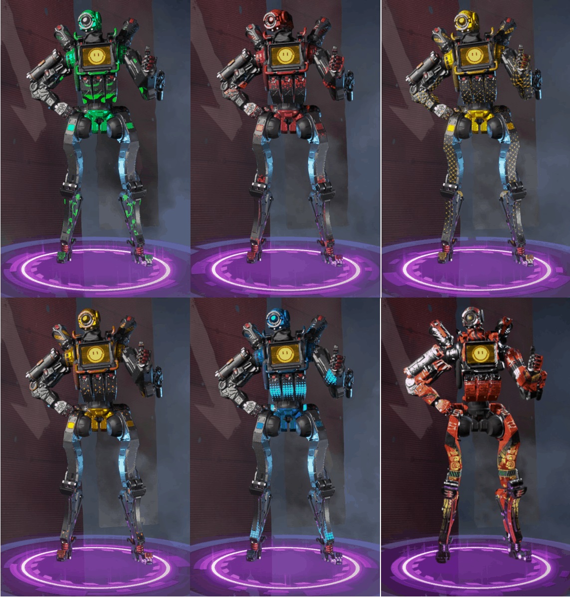 Epic: Some of the Rarest Pathfinder skins in Apex Legends.