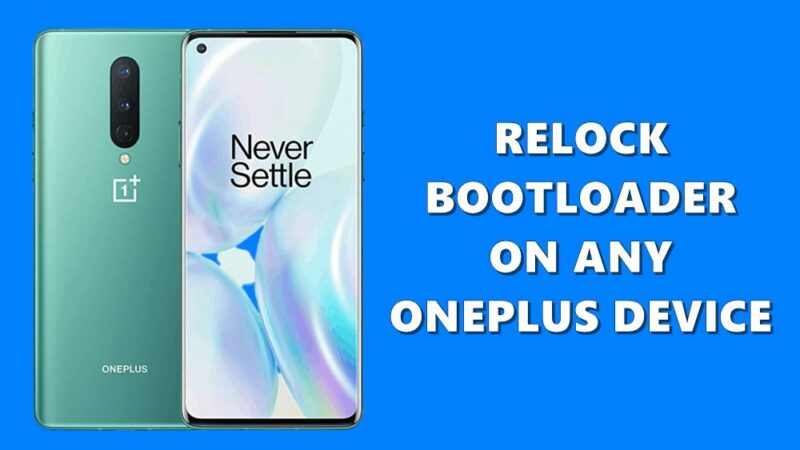 relock bootloader oneplus