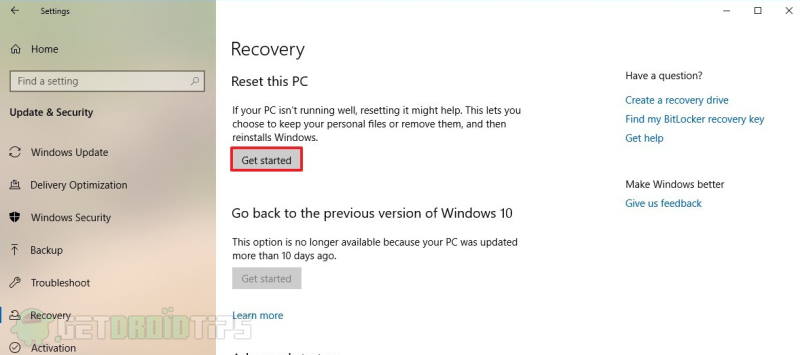 How To Reset Your PC using Windows 10 Cloud Download option