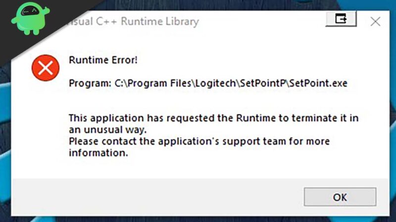 How to Fix Logitech Setpoint Runtime Error?