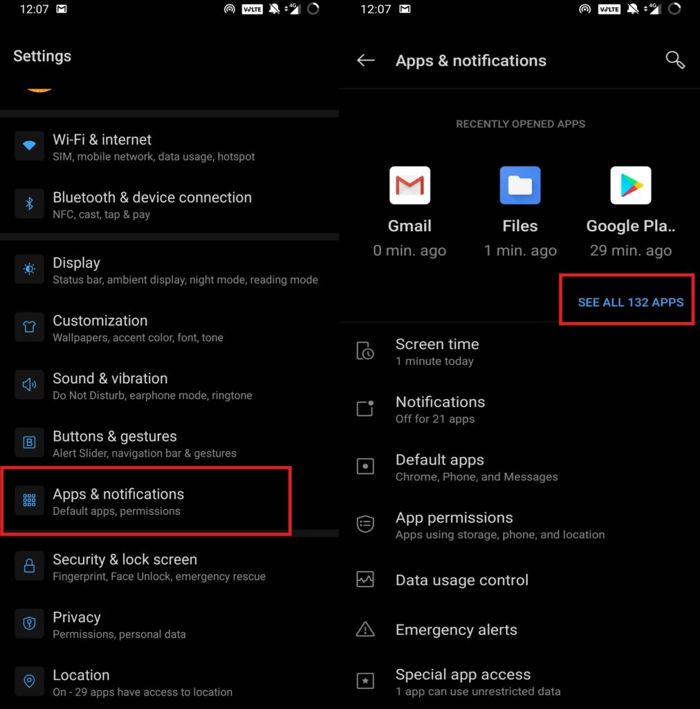 Settings in Android
