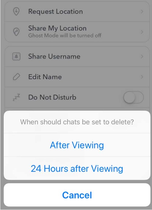 snapchat message duration