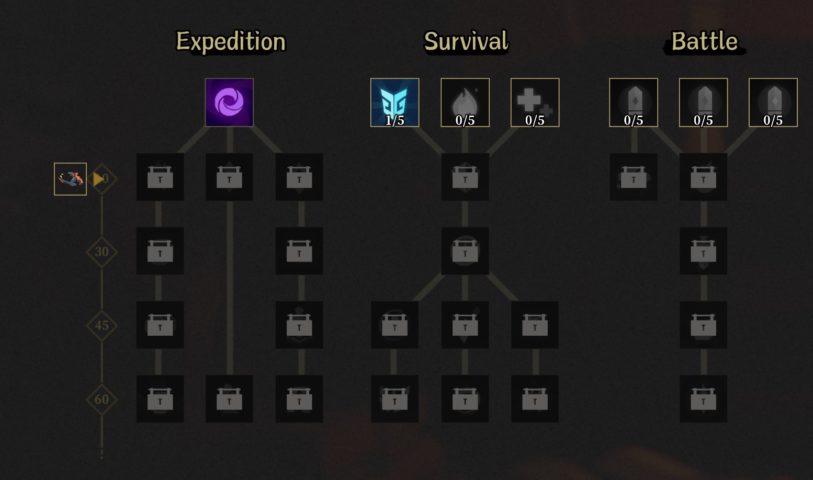The talents section in Gunfire Reborn