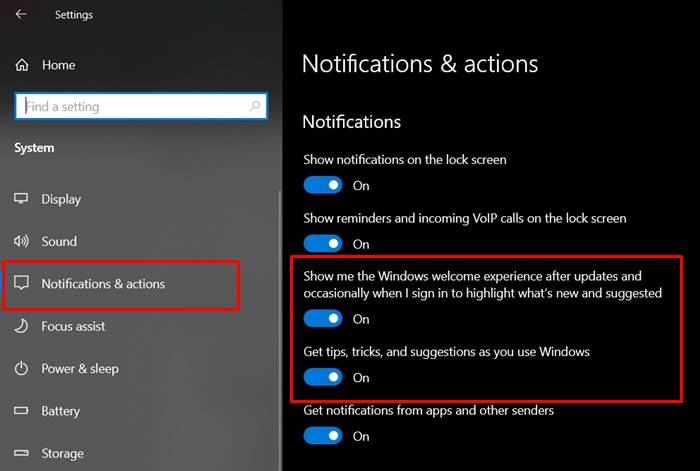 windows 10 alerts