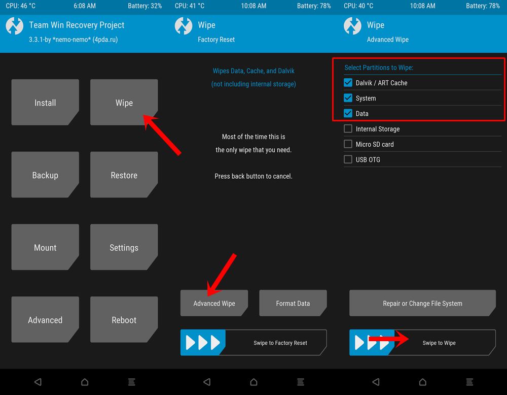 wipe partitions redmi note 9 pro