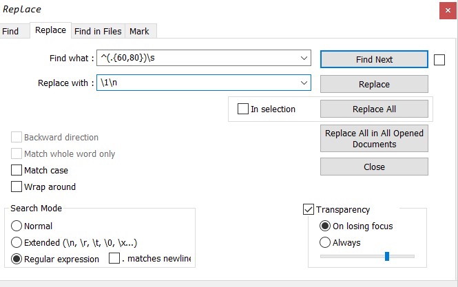 How To wrap Lines in Notepad++