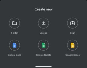 Create New File - Google Docs