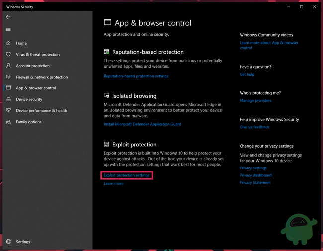 How To Enable Exploit Protection Feature in Windows 10