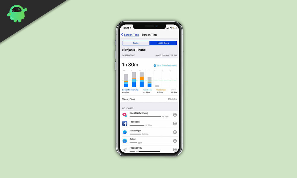 how to put screen time on apps iphone