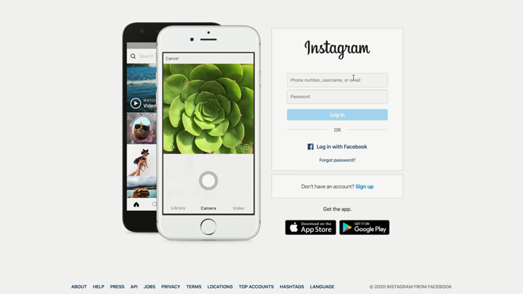 Instagram login web