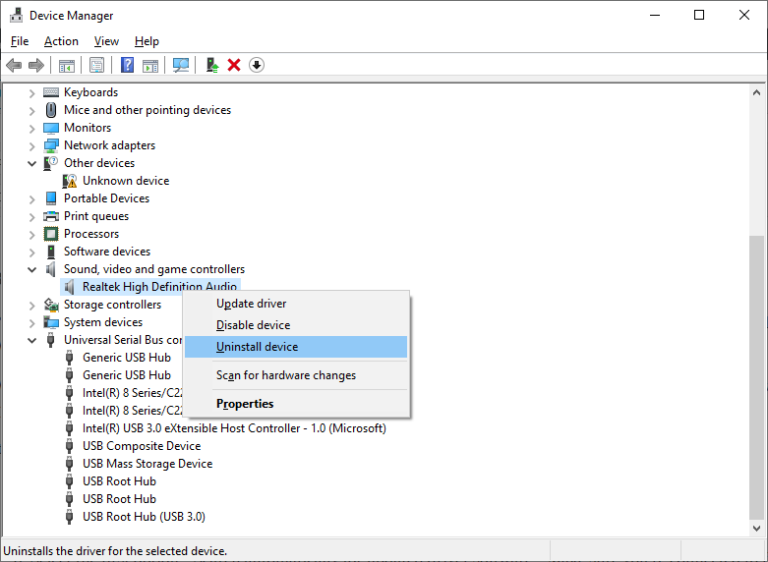 remove realtek audio driver remove realtek audio driver