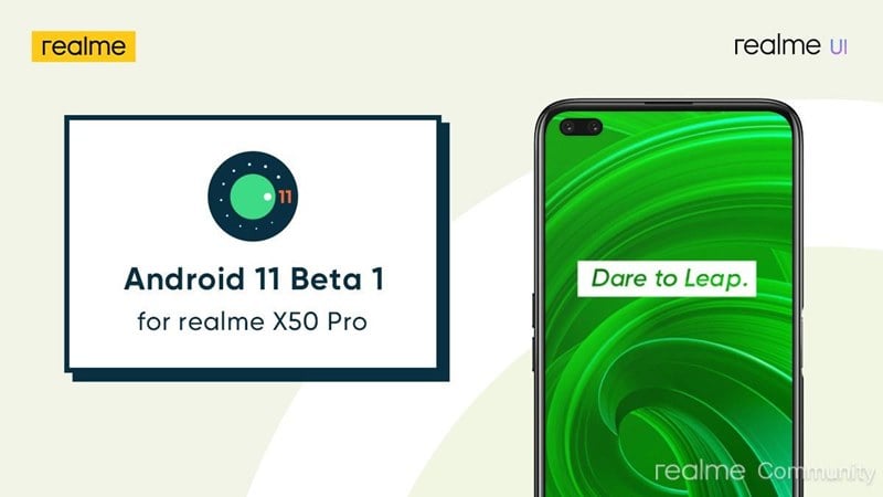 android 11 beta 1 realme x50 pro