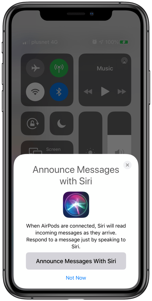 announce message siri