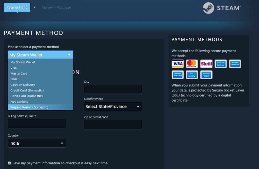 How to Buy PC Games on Steam via Cash On Delivery in India
