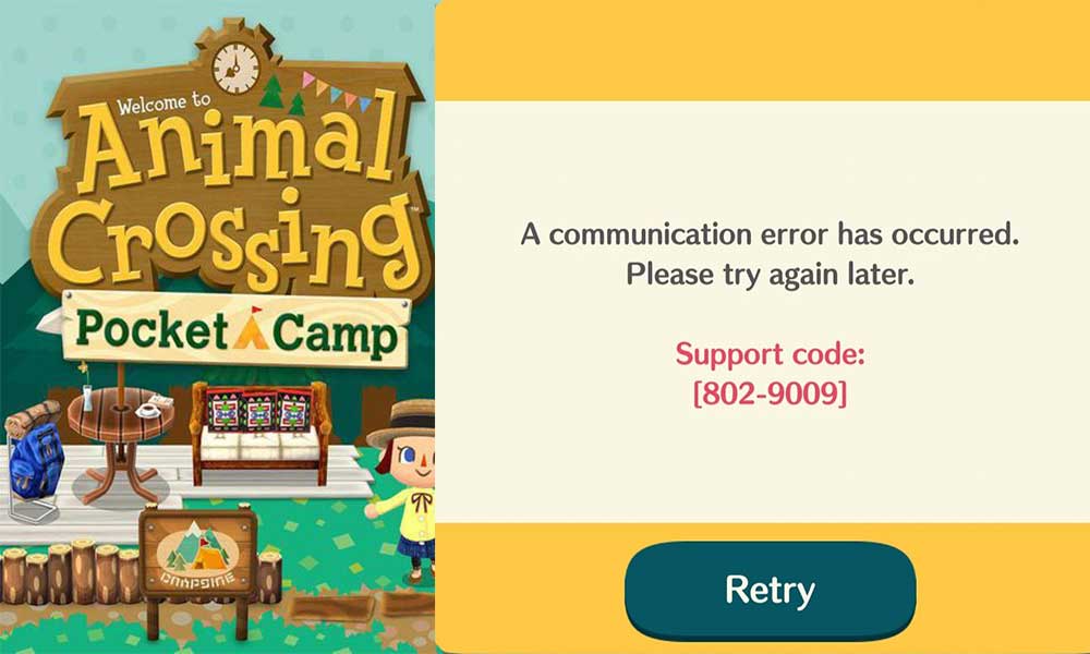 Animal Crossing Pocket Camp: How to Fix Error Code 802-9009