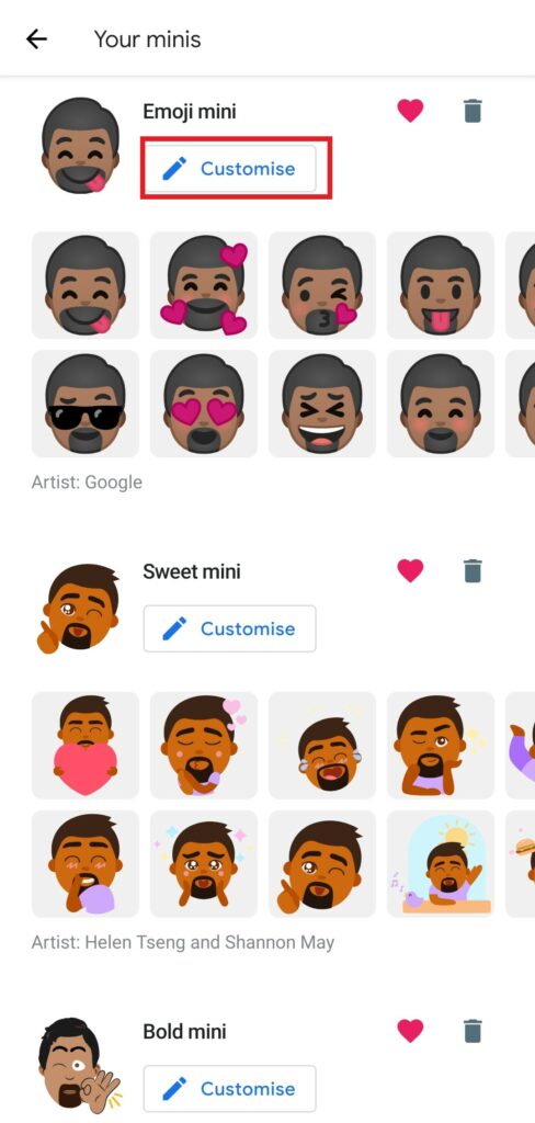 customize face emoji on Android