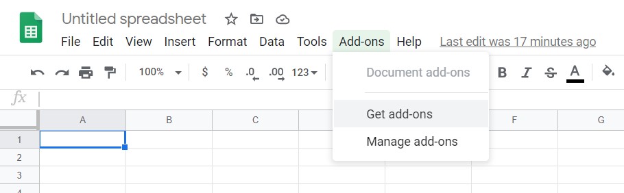 google sheets add ons