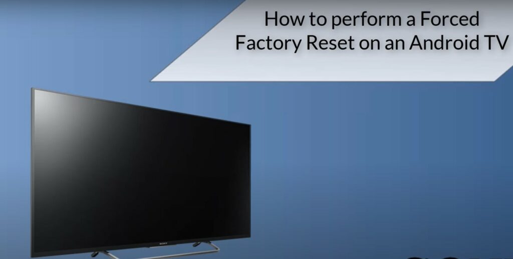 Hard Factory Reset Sony Smart TV